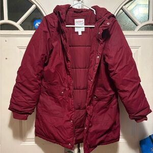 Cat & Jack Kids Burgundy Puffer Jacket